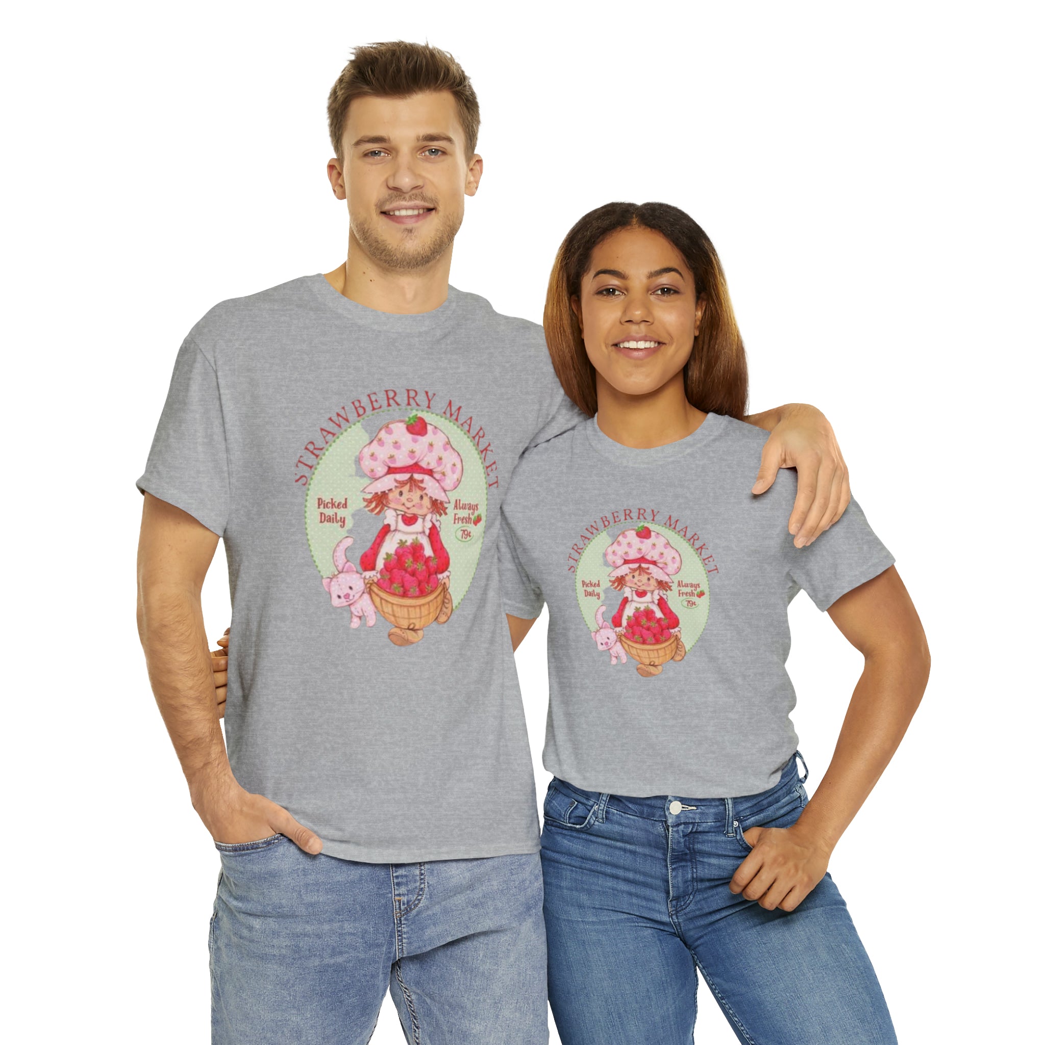 Strawberry Shortcake-  Unisex Heavy Cotton T-Shirt - Creations by Chris and Carlos